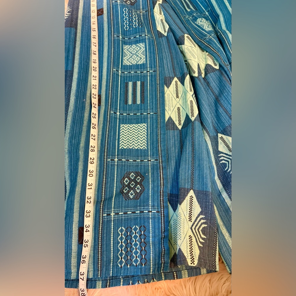 Cropped cotton palazzo pant in beautiful woven fabric Elastic Back L Adorable - Picture 7 of 7